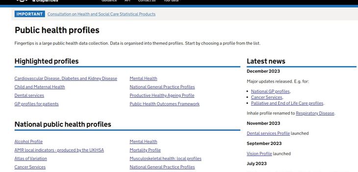 Public health data