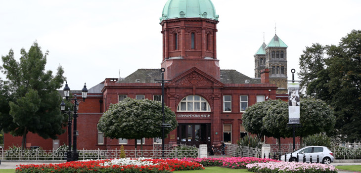 Dorman Museum with flowers outside