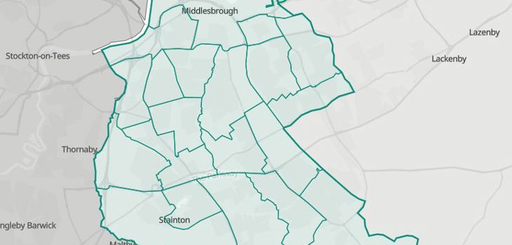 Map of Middlesbrough